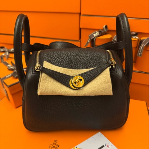 Hermes Mini Lindy 一代 黑金U刻 🖤 近全新 閒置沒有使用過