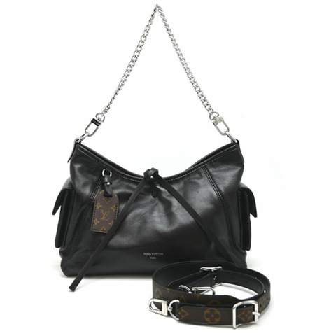 路易威登 Carryall Cargo Vibe PM 女士單肩包 M24861 黑色皮革