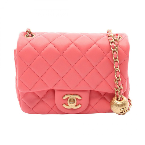 香奈兒 (CHANEL) 絎縫鏈條單背包 AS1786 羊皮粉紅金色五金二手女款