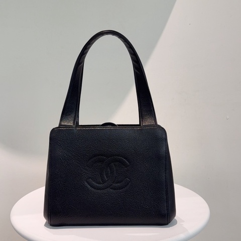 Chanel Vintage So black Kelly 5開 荔枝紋牛皮 成色非常好