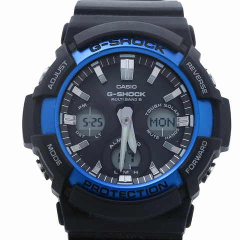 卡西歐 G-SHOCK GAW-100 系列 GAW-100B-1A2JF 指針/數位雙顯男士手錶，黑色樹脂/鋁合金錶殼