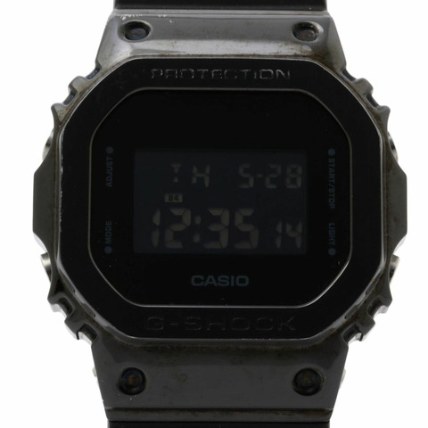 卡西歐 G-SHOCK 數字 5600 系列 GM-5600B-1JF 黑色樹脂/不鏽鋼男士手錶
