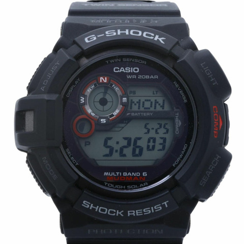 卡西歐 G-SHOCK Master of G - Land Mudman GW-9300-1JF 黑色樹脂/不銹鋼男士手錶