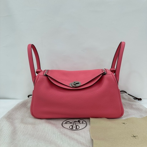 Hermes/爱马仕 lindy26 唇膏粉银扣  Y刻