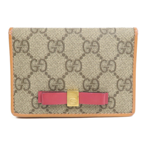 GUCCI 塗層帆布GG Supreme Card Holder錢包