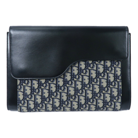 Dior 牛皮皮革/帆布Dior Homme Saddle Pouch手提包
