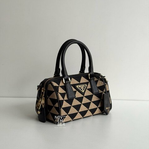 99新🆕 Prada 普拉達 Symbole Bag 刺繡mini波士頓包