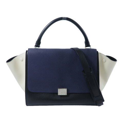CELINE 牛皮皮革Trapeze Medium手挽肩背兩用袋