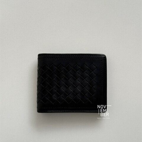 98新🆕 Bottega Veneta BV 編織短夾 深藍色