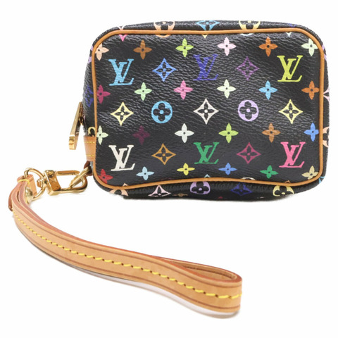 路易威登 (LOUIS VUITTON) 成色極佳 M58034 Monogram Multicolor Trouse Swapiti Pouch Noir 女士手拿包
