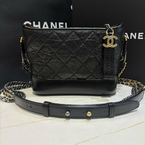 CHANEL Gabrielle 雙鏈 小號 流浪包(保卡款)