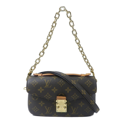LOUIS VUITTON Monogram Pochette Metis East West鏈帶手挽肩背兩用袋