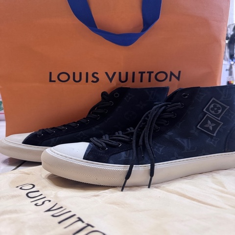 LOUIS VUITTON x FRAGMENT 藤原浩 LV 聯名 高筒 帆布鞋