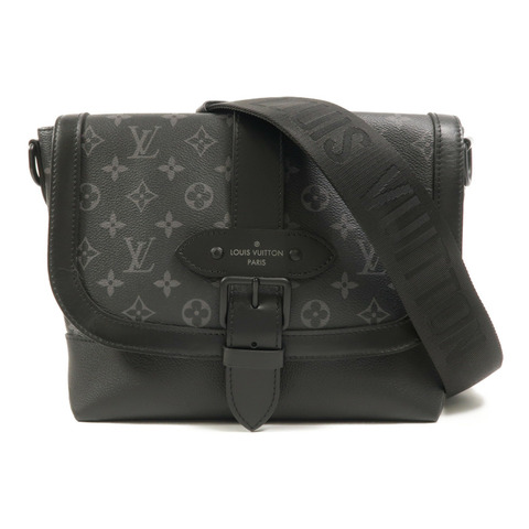 LOUIS VUITTON Monogram Eclipse Saumur Messenger肩背袋