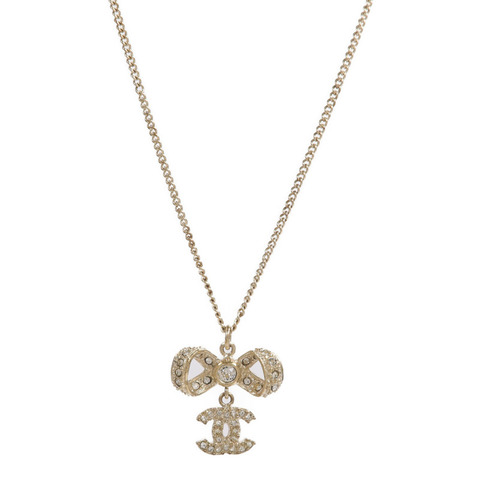 CHANEL 金屬Vintage Necklace水晶項鍊
