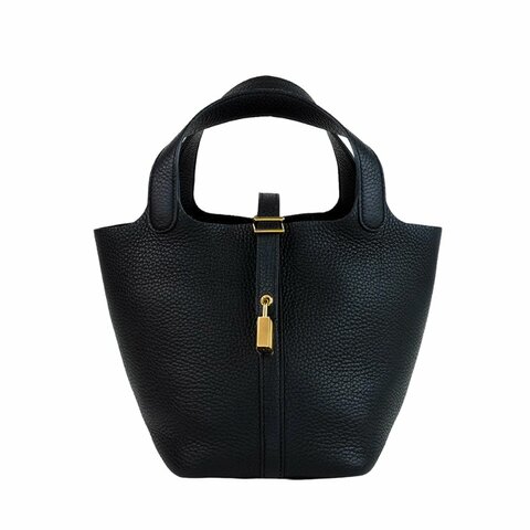 KÉSH 凱仕精品｜HERMÈS Picotin Lock 18 黑色金釦菜籃子包｜愛馬仕 Clemence 牛皮手提水桶包｜Z刻 2021