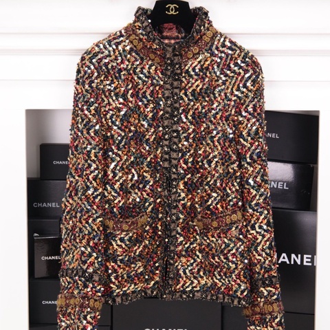 Chanel 11年拜占庭系列秀款彩色亮片外套FR50