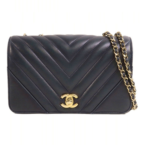 CHANEL 牛皮皮革Chain Shoulder鏈帶肩背袋