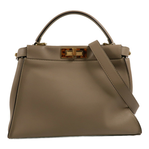 FENDI 牛皮皮革Peekaboo手挽肩背兩用袋