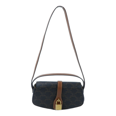 CELINE 塗層帆布Clutch On Strap Tabou手挽肩背兩用袋