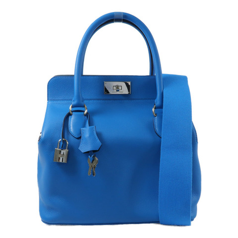 HERMES Evercolor皮革Toolbox 26手挽肩背兩用袋BleuZanzibar/Vertigo