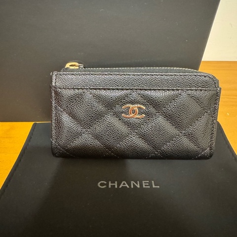 香奈兒Chanel 黑色新款L型短夾 卡包