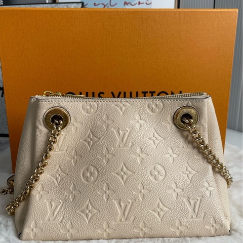 LV 路易威登 surene BB黑色牛皮壓花單肩鏈條包  18年編碼