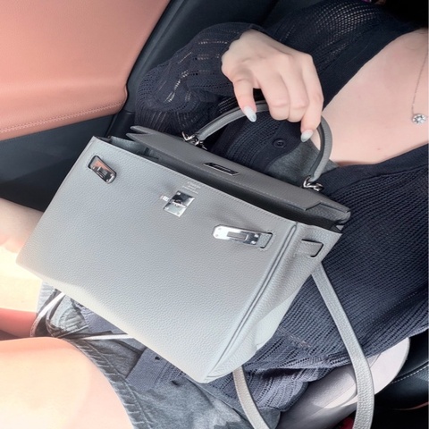 Hermes Kelly25 錫器灰銀扣 togo皮