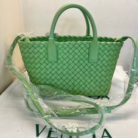 💚BV Bottega Venetta/葆蝶家 迷你cabat托特包菜籃子編織手提包斜挎包