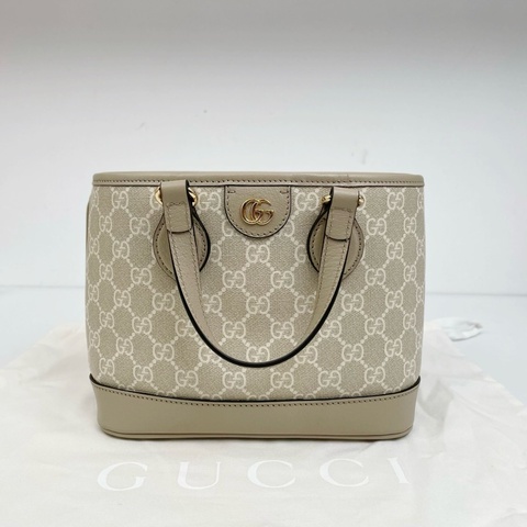 🆕Gucci古馳 燕麥色mini托特子母包菜籃子手提包單肩包斜挎包