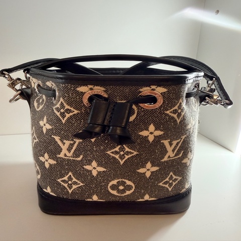 Louis Vuitton LV 經典單寧老花牛仔布小水桶 手提包 肩背包 斜背包