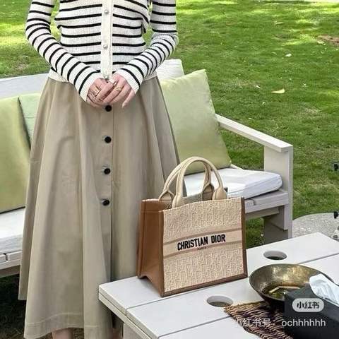 🤎 DIOR Book Tote 小款刺繡拼皮托特肩背包 🤎
