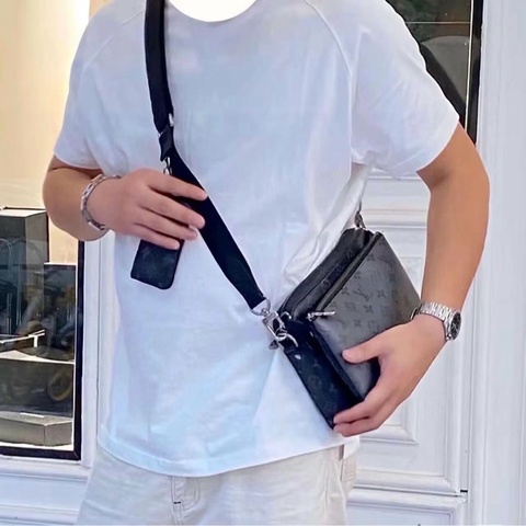 Louis Vuitton 路易威登 Trio黑武士三合一郵差包 芯片款無小子袋