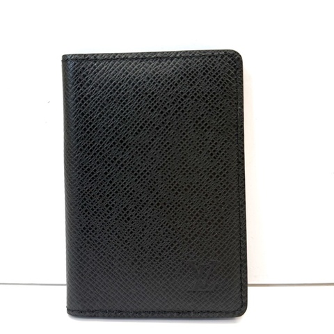 LOUIS VUITTON 路易威登 黑色TAIGA POCKET ORGANISER 卡夾 M30537