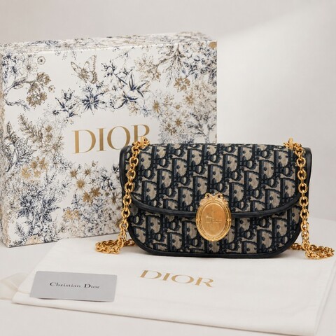 Dior Oblique 鍊帶馬鞍包