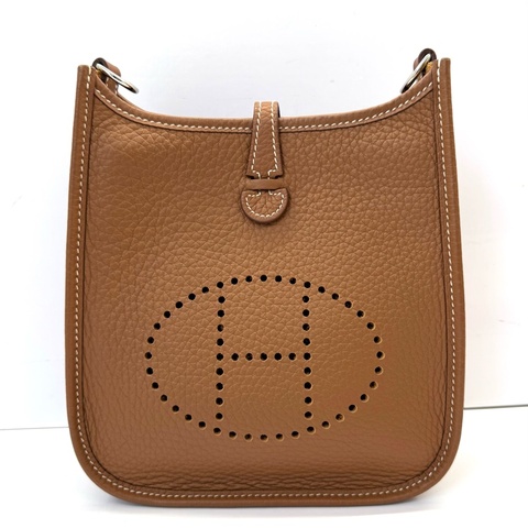 HERMES 愛馬仕 37 Gold 金棕色 EVELYN III 16 TPM MINI W刻