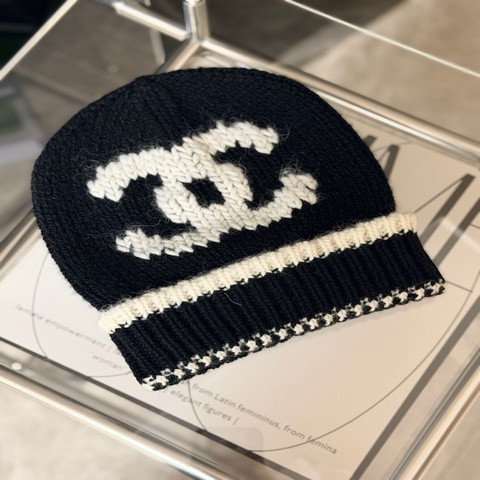 Chanel 26A 雙C Logo 針織冷帽