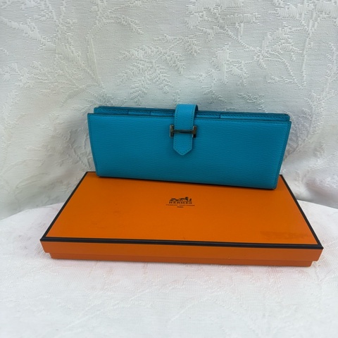 Hermes Bearn Long Wallet with Chain