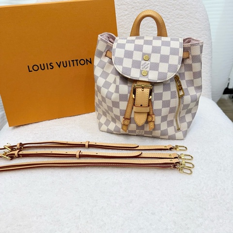 Lv 白棋盤格sperone BB後背包
