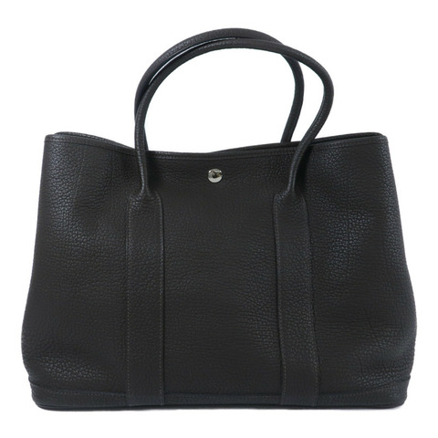 HERMES Negonda皮革Garden Party PM手挽袋Chocolat