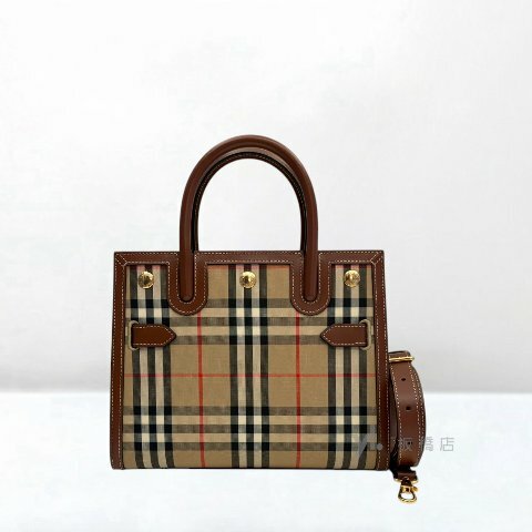 Y2065-BURBERRY Check Title格紋手提斜背包80252671