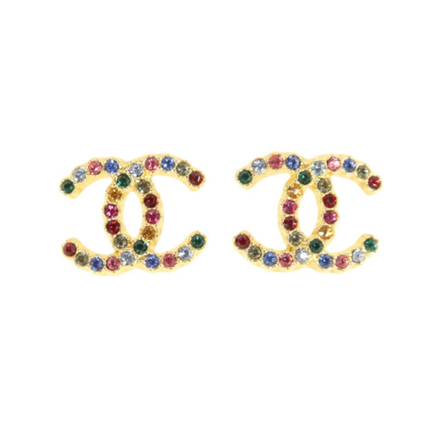 CHANEL 金屬CC Earrings金扣耳環
