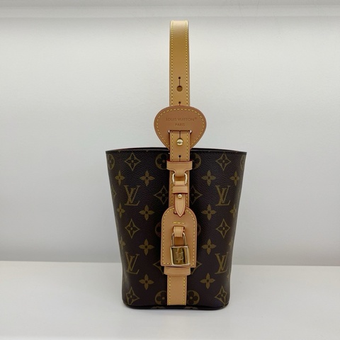 路易威登 LOUIS VUITTON All in GM 經典老花滿印 塗層帆布 水桶包手提包單肩包 棕色