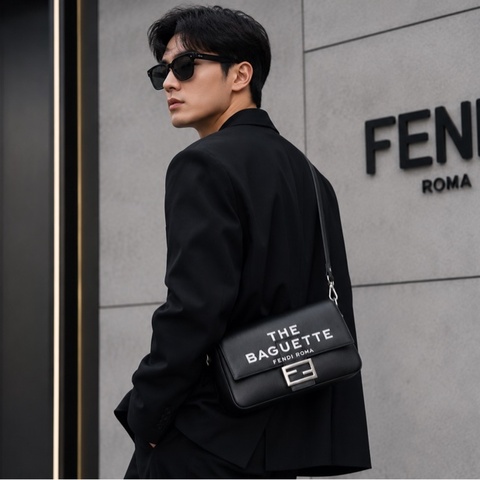 FENDI × Marc Jacobs 25週年聯名 Baguette｜黑色小牛皮｜收藏級｜完整配件