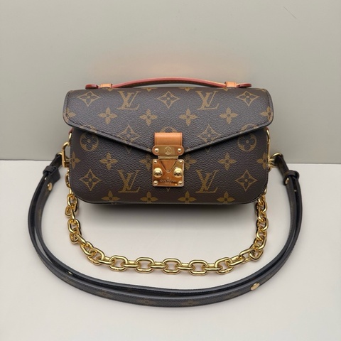 路易威登 LV Pochette 棕色老花郵差包單肩包斜挎包 芯片款