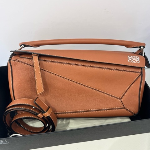 LOEWE羅意威 Puzzle小號焦糖色幾何包 附件，肩帶