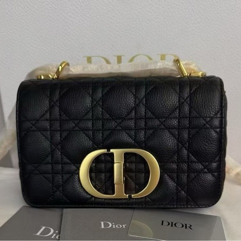 99新dior/迪奧 caro系列黑金CD扣鏈條包 單肩斜挎包 尺寸20.14 有塵袋 卡