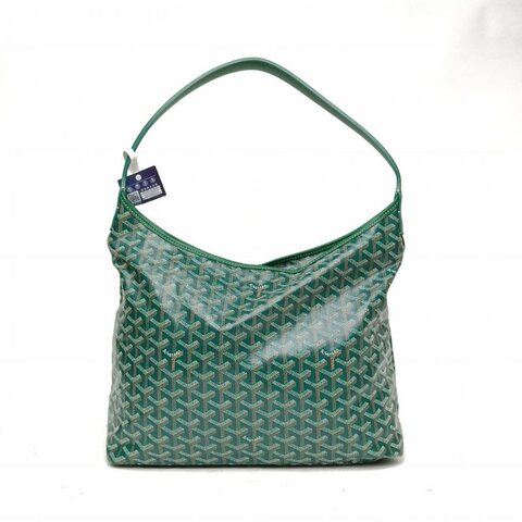 GOYARD BohemeHoboBag子母腋下包綠色PVC銀扣肩背包