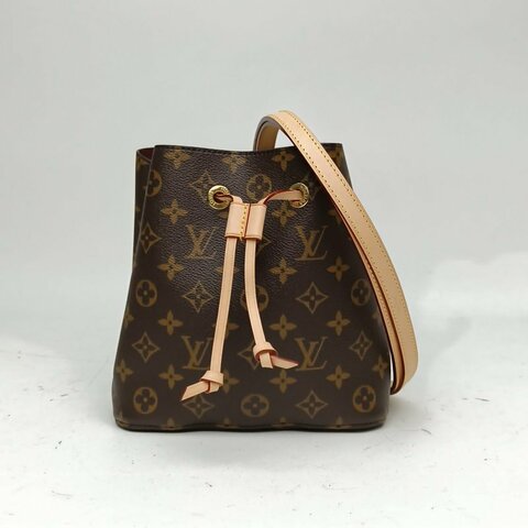 LOUIS VUITTON NÉONOÉ水桶包BB20老花PVC金扣晶片肩背包