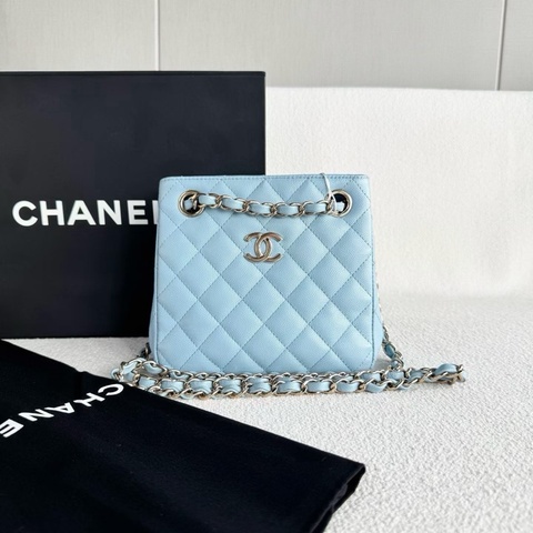 💙 CHANEL Baby藍 Hobo 水桶包 💙